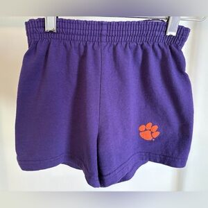 Soffe Purple Athletic Shorts with Orange Paw